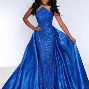 Johnathan Kayne 2618 Royal Blue Pageant Dress